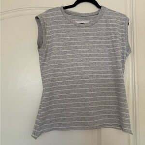 Frank & Eileen Gray Striped Tee Lab Muscle Tee Women's Top